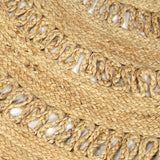 Handmade Rug Braided Jute 150 cm - Top-Down View