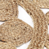 Handmade Rug Braided Jute 120 cm - Top-Down View