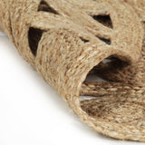Handmade Rug Braided Jute 150 cm - Front View