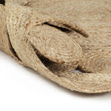 Handmade Rug Braided Jute 90 cm - Front View