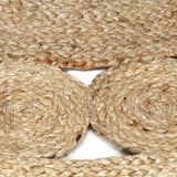 Handmade Rug Braided Jute 90 cm - 45-Degree Angle