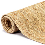 Handmade Rug Jute Natural 80x160 cm - Front View