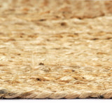 Handmade Rug Jute Natural 80x160 cm - Side View