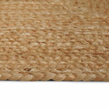 Handmade Rug Jute Natural 160x230 cm - 45-Degree Angle