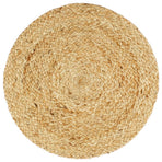 Placemats 4 pcs Plain Natural 38 cm Round Jute