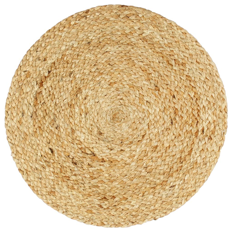 Placemats 4 pcs Plain Natural 38 cm Round Jute