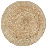 Handmade Pouffe 45x30 cm Jute - Front View