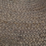 Handmade Pouffe Light Grey 45x30 cm Jute
