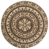 Handmade Pouffe Brown 45x30 cm Jute - Front View