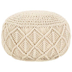 Macrame Handmade Pouffe 45x30 cm Cotton