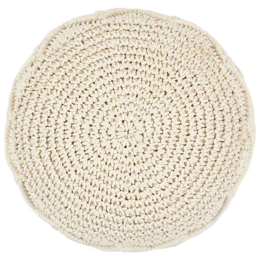 Macrame Handmade Pouffe 45x30 cm Cotton