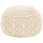 Macrame Handmade Pouffe 45x30 cm Cotton