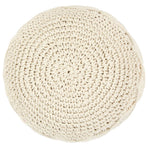 Macrame Handmade Pouffe 45x30 cm Cotton