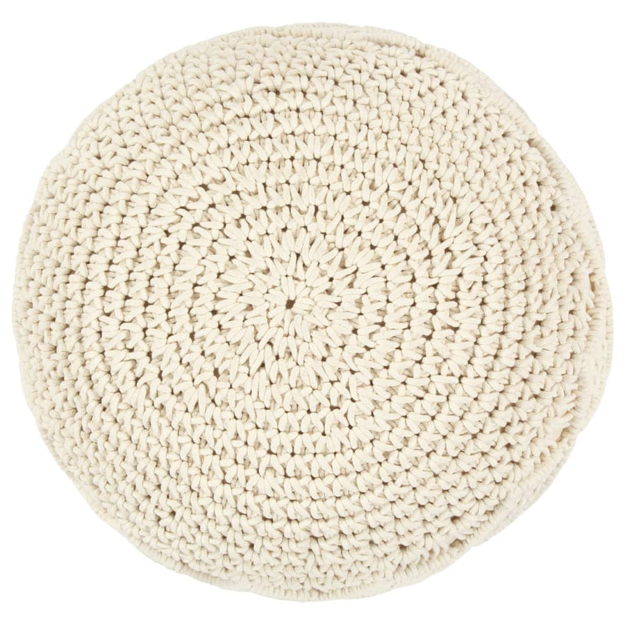 Macrame Handmade Pouffe 45x30 cm Cotton