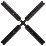 Umbrella Stand with Weight Plates Grey and Black - Close-Up Angle