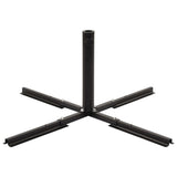 Umbrella Stand with Weight Plates Grey and Black - Front View
