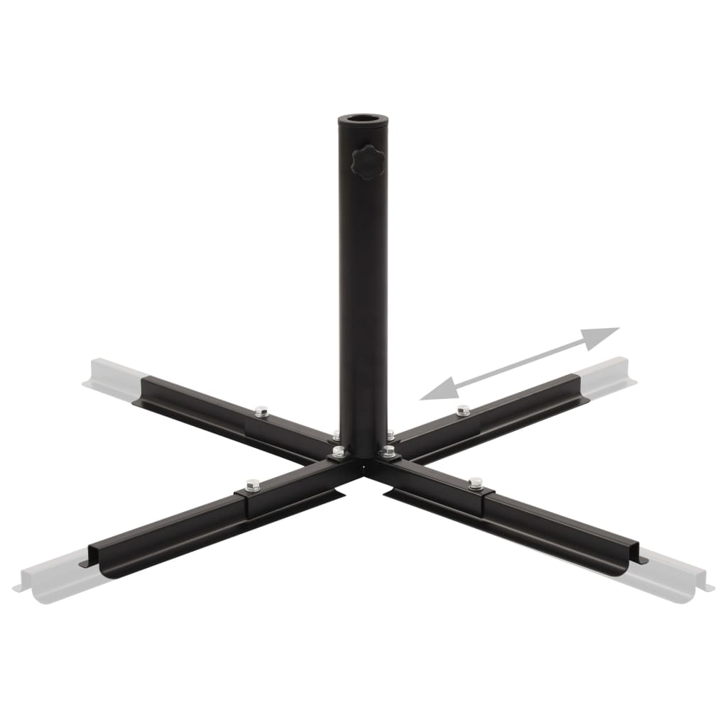 Umbrella Stand with Weight Plates Grey and Black