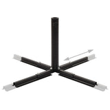 Umbrella Stand with Weight Plates Grey and Black - Side View