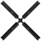 Umbrella Stand with Weight Plates Grey and Black - Close-Up Angle