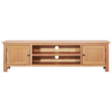TV Cabinet 165x36x46 cm Solid Oak Wood - Front View