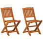 Children's Folding Chairs 2 pcs Solid Eucalyptus Wood