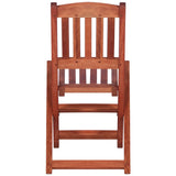Children's Dining Chairs 2 pcs Solid Eucalyptus Wood - Rear View