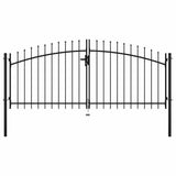 Double Door Fence Gate Woerden with Spear Top 299.5x149.5 cm