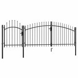 Garden Gate Steel 1x4 m Black