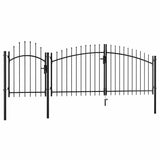 Garden Gate Steel 1,25x4 m Black