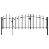 Garden Gate Steel 1,25x4 m Black