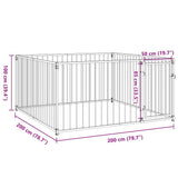 Outdoor Dog Kennel 200x200x100 cm