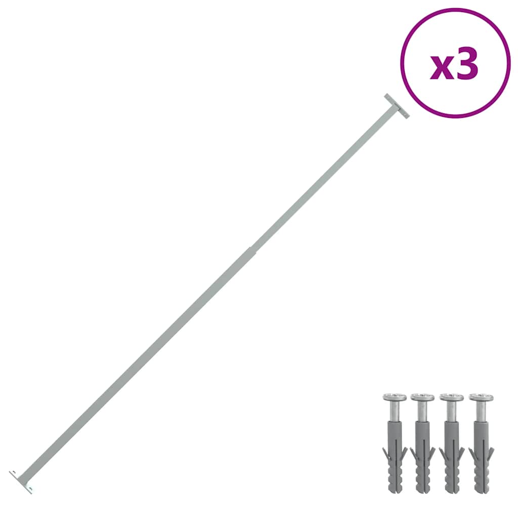 Adjustable Security Window Bars 3 pcs 710-1200 mm