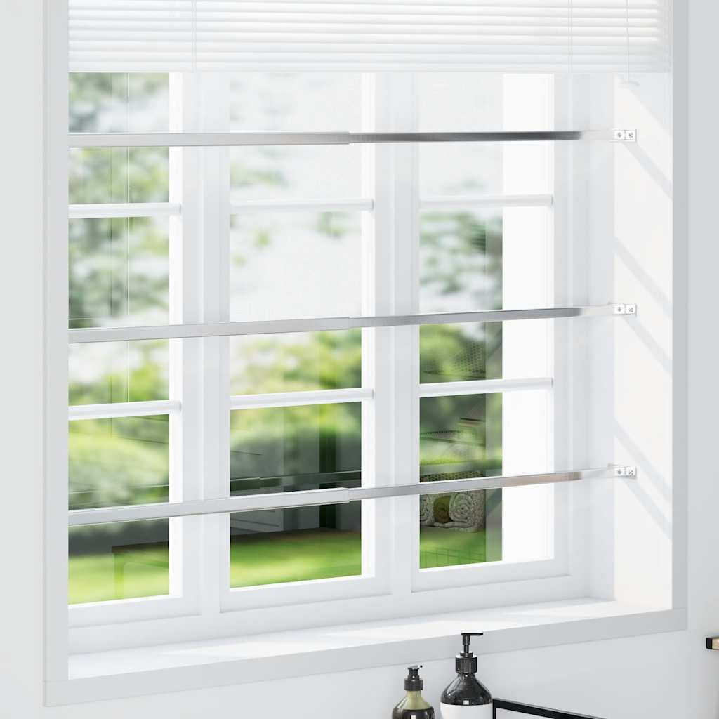 Adjustable Security Window Bars 3 pcs 710-1200 mm