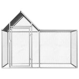 Chicken Coop 2x1x1.5 m Galvanised Steel - Front View