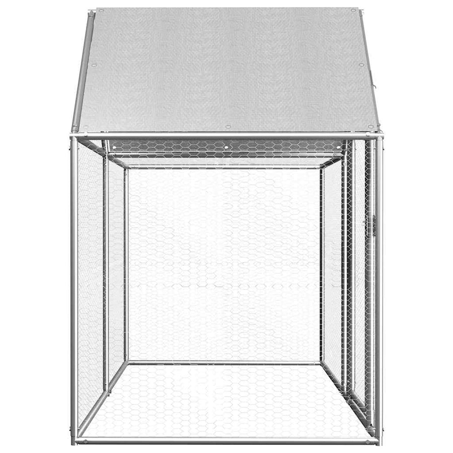 Chicken Coop 2x1x1.5 m Galvanised Steel