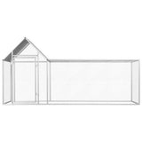 Chicken Coop 3x1x1.5 m Galvanised Steel - Front View