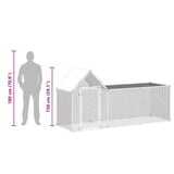 Chicken Coop 3x1x1.5 m Galvanised Steel