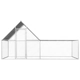 Chicken Coop 4x2x2 m Galvanised Steel - Front View
