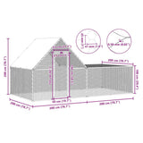 Chicken Coop 4x2x2 m Galvanised Steel - Extra Image