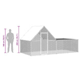 Chicken Coop 4x2x2 m Galvanised Steel