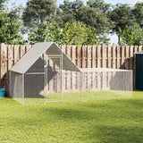 Chicken Coop 4x2x2 m Galvanised Steel