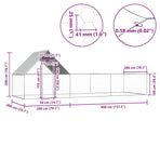 Chicken Coop 6x2x2 m Galvanised Steel