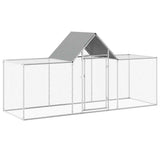 Chicken Coop 3x1x1.5 m Galvanised Steel