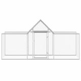Chicken Coop 3x1x1.5 m Galvanised Steel