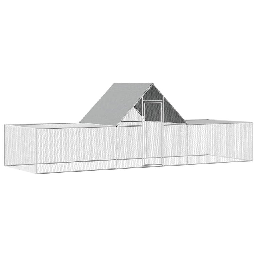 Chicken Coop 6x2x2 m Galvanised Steel
