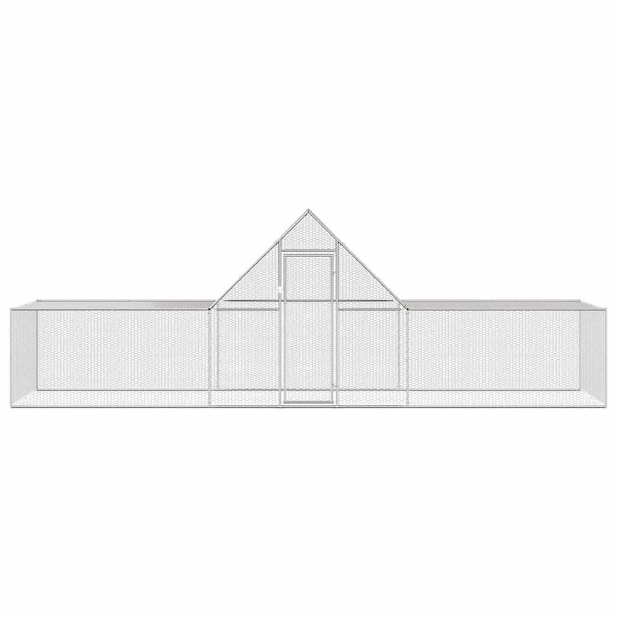 Chicken Coop 6x2x2 m Galvanised Steel