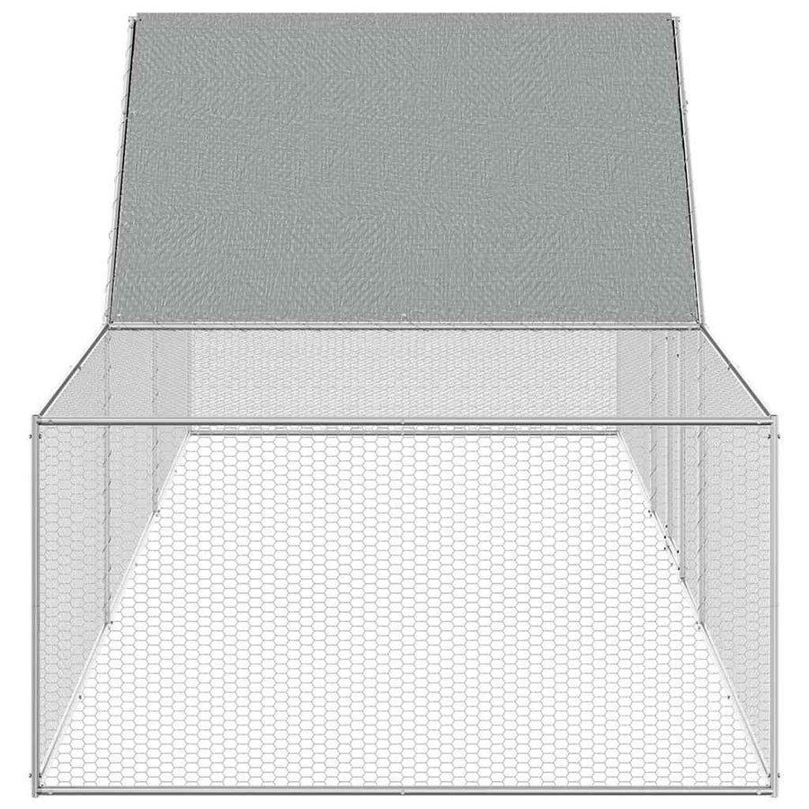 Chicken Coop 6x2x2 m Galvanised Steel