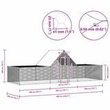 Chicken Coop 6x2x2 m Galvanised Steel - Extra Image