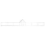 Chicken Coop 14x2x2 m Galvanised Steel