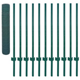 Wire Mesh Fence with Posts Steel 25x1 m Green